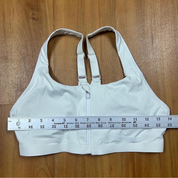 Athleta Women’s Bright White Zip Sports Bra Size S - Picture 2 of 9